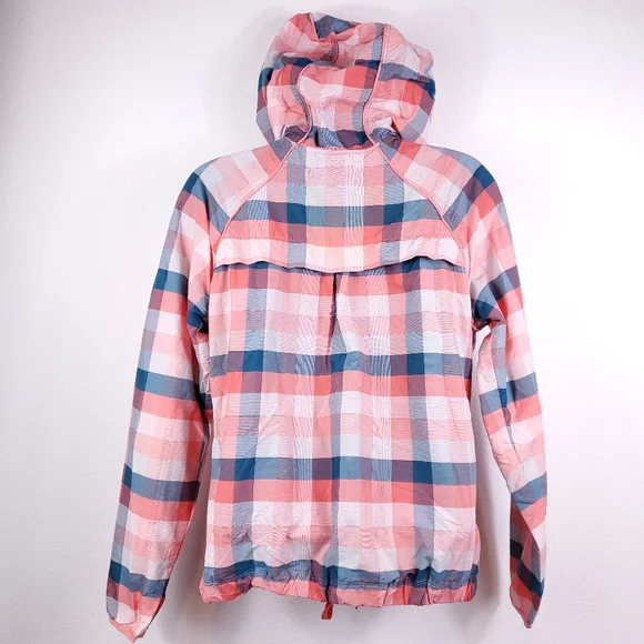 Columbia Sportswear Pink/Blue Plaid Windbreaker Jacket - Picture 6 of 9
